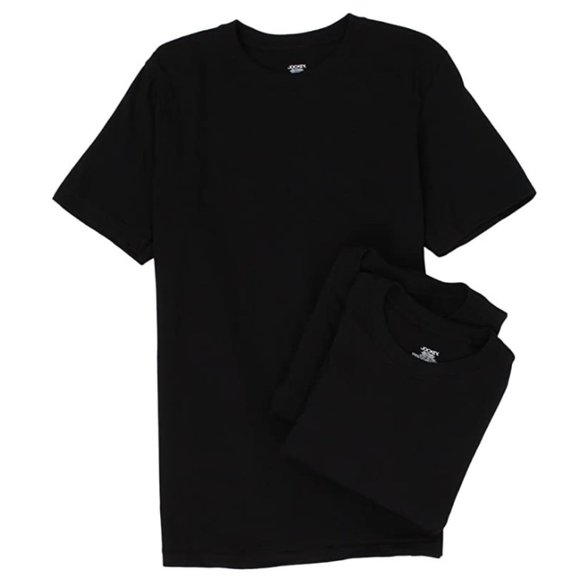 Jockey Classic Crew Neck T-shirt. NWT. Small. Black. 3 pack - Picture 1 of 4